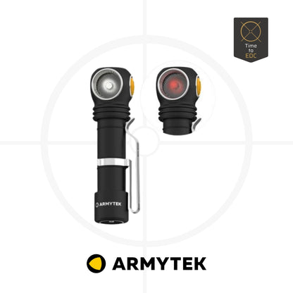 Armytek Wizard C2 WR Magnet USB – פנס ראש עם אור אדום ולבן, טעינה מגנטית - Time to EDC.com 