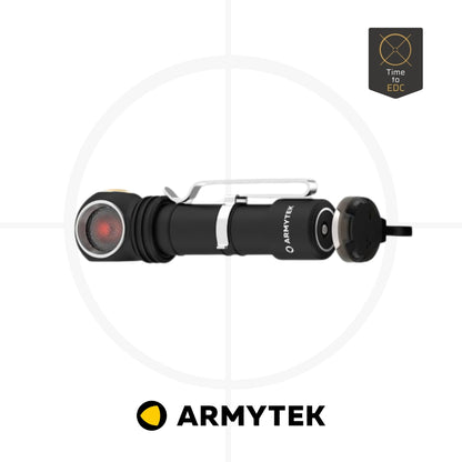 Armytek Wizard C2 WR Magnet USB – פנס ראש עם אור אדום ולבן, טעינה מגנטית - Time to EDC.com 