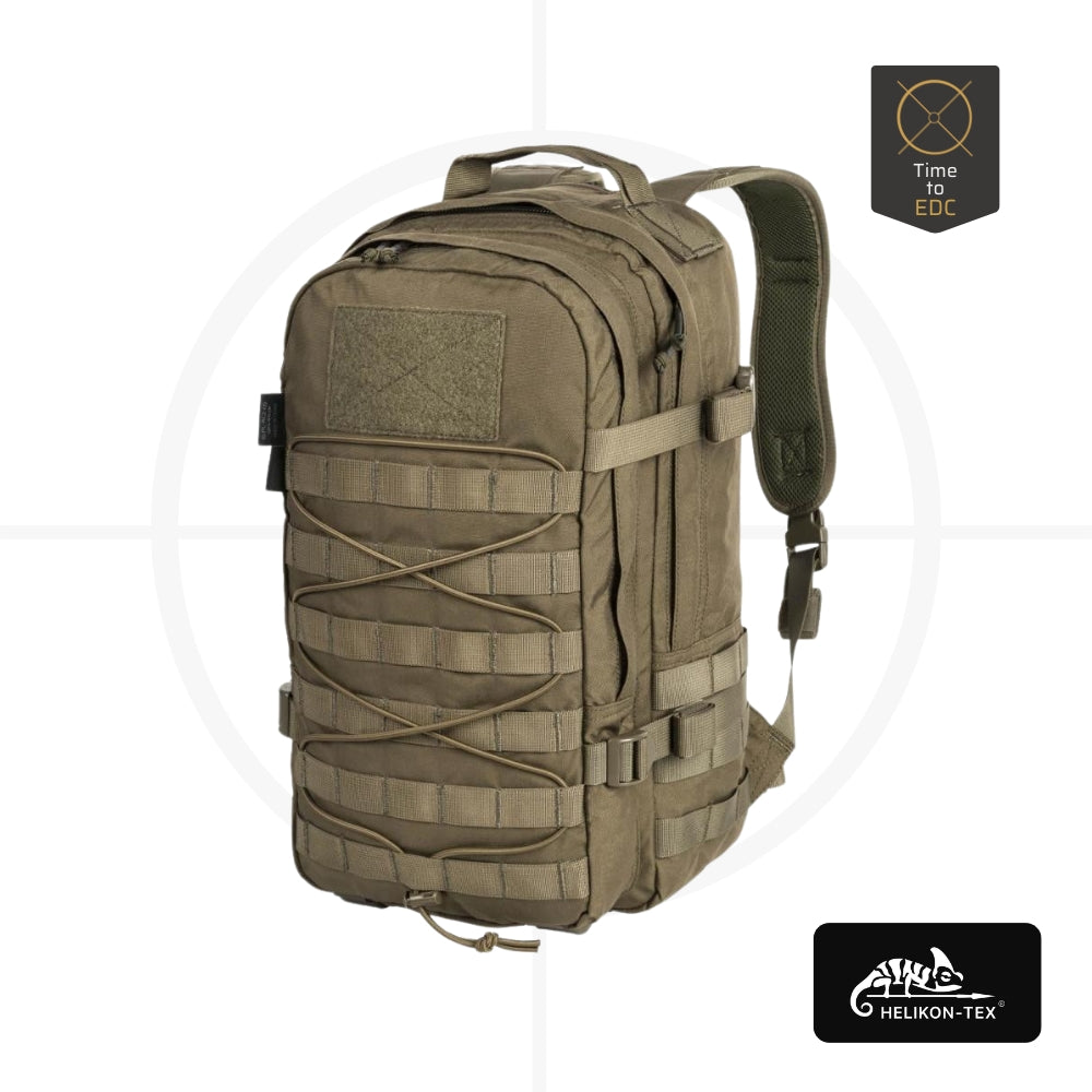 תיק טקטי, Helikon Raccoon Mk2, MOLLE, PALS, תיק לשתייה, קורדורה, תיק 20 ליטר, רצועות כיווץ, YKK, ציוד טיולים