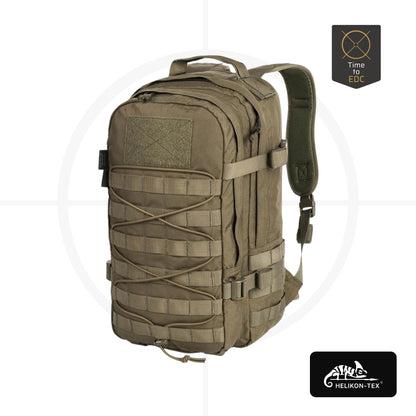 תיק טקטי, Helikon Raccoon Mk2, MOLLE, PALS, תיק לשתייה, קורדורה, תיק 20 ליטר, רצועות כיווץ, YKK, ציוד טיולים