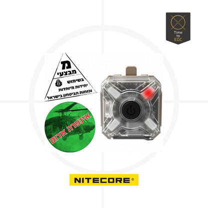 פנס טקטי, פנס איתות, Nitecore NU06MI, תאורה אינפרה אדומה, פנס קומפקטי, תאורה טקטית, פנס USB-C, תאורה מקצועית, פנס צבאי, פנס שטח