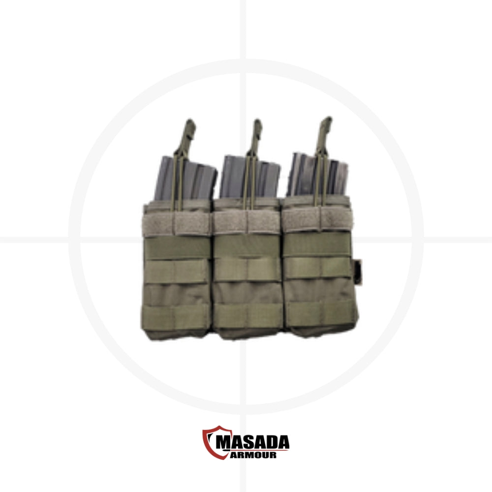 נרתיק מחסניות, Triple 5.56 Mag Pouch, מצדה ארמור, MOLLE, נרתיק 5.56, נרתיק 7.62, ציוד טקטי, נרתיק קל משקל, תחזוקה קלה, נרתיק לשטח, ציוד קרבי, מגני מגן