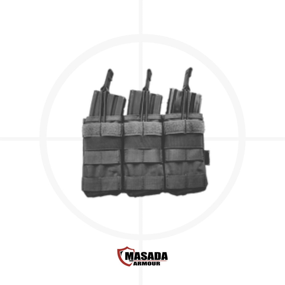 נרתיק מחסניות, Triple 5.56 Mag Pouch, מצדה ארמור, MOLLE, נרתיק 5.56, נרתיק 7.62, ציוד טקטי, נרתיק קל משקל, תחזוקה קלה, נרתיק לשטח, ציוד קרבי, מגני מגן