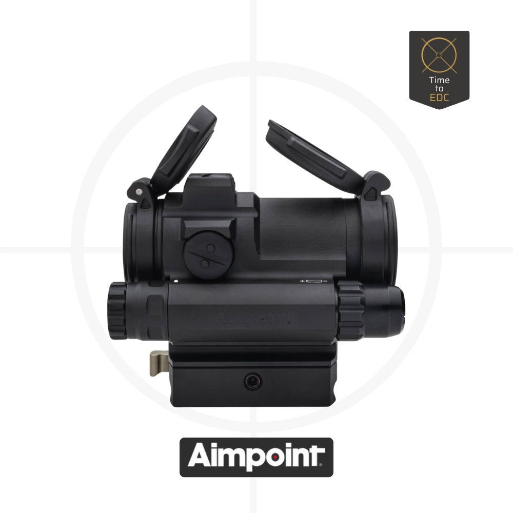 Aimpoint® CompM5s כוונת RED DOT קומפקטית, כוונת עמידה במים, כוונת עם חיי סוללה של 50,000 שעות, כוונת עם עדשות מתקדמות וטכנולוגיית ACET, כוונת עמידות בטמפרטורות קיצוניות, כוונת עם מכסי עדשה נפתחים