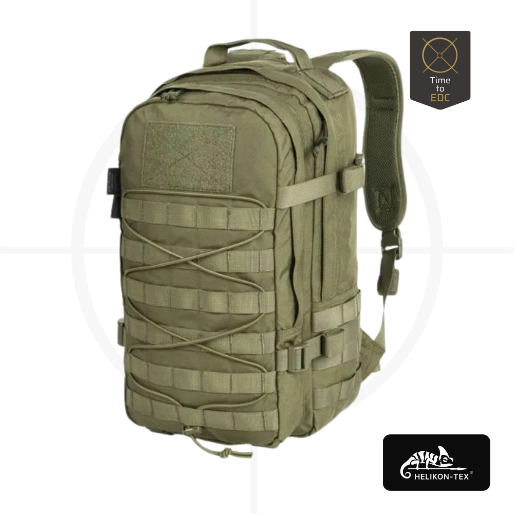 תיק טקטי, Helikon Raccoon Mk2, MOLLE, PALS, תיק לשתייה, קורדורה, תיק 20 ליטר, רצועות כיווץ, YKK, ציוד טיולים